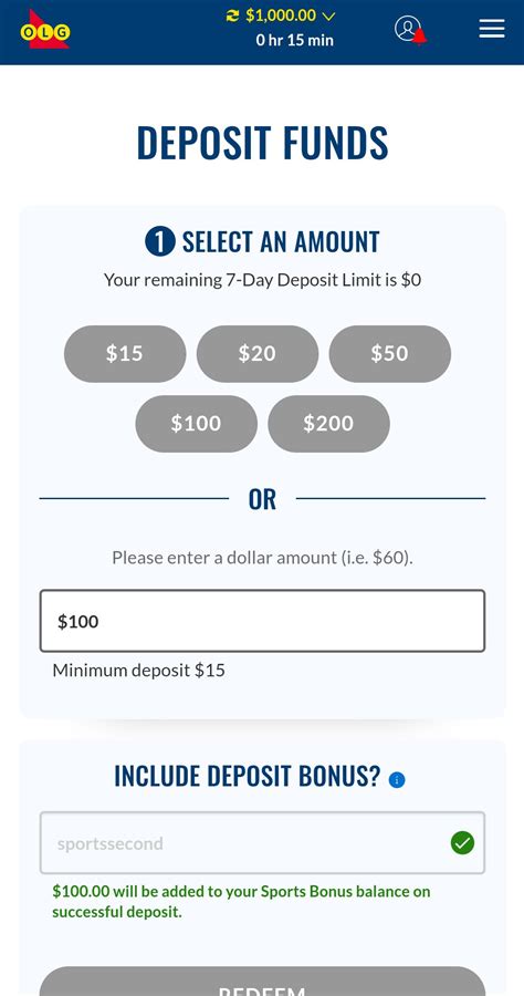 olg deposit promotion code|Free $500 Bonus Deposit Match on OLG Proline+ (Ontario).